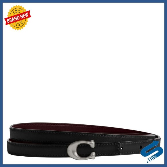 Reversible Leather Belt with C Hardware, 13mm Width, Women\'s Accessory main image 5
